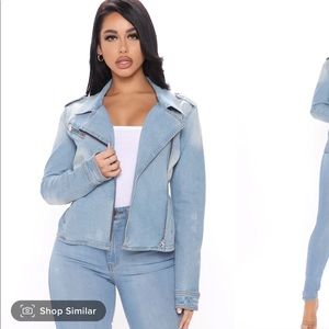 Jean jacket never worn just took tags off of it but never worn it